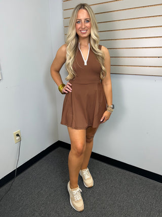 Athletic Dress In Chocolate