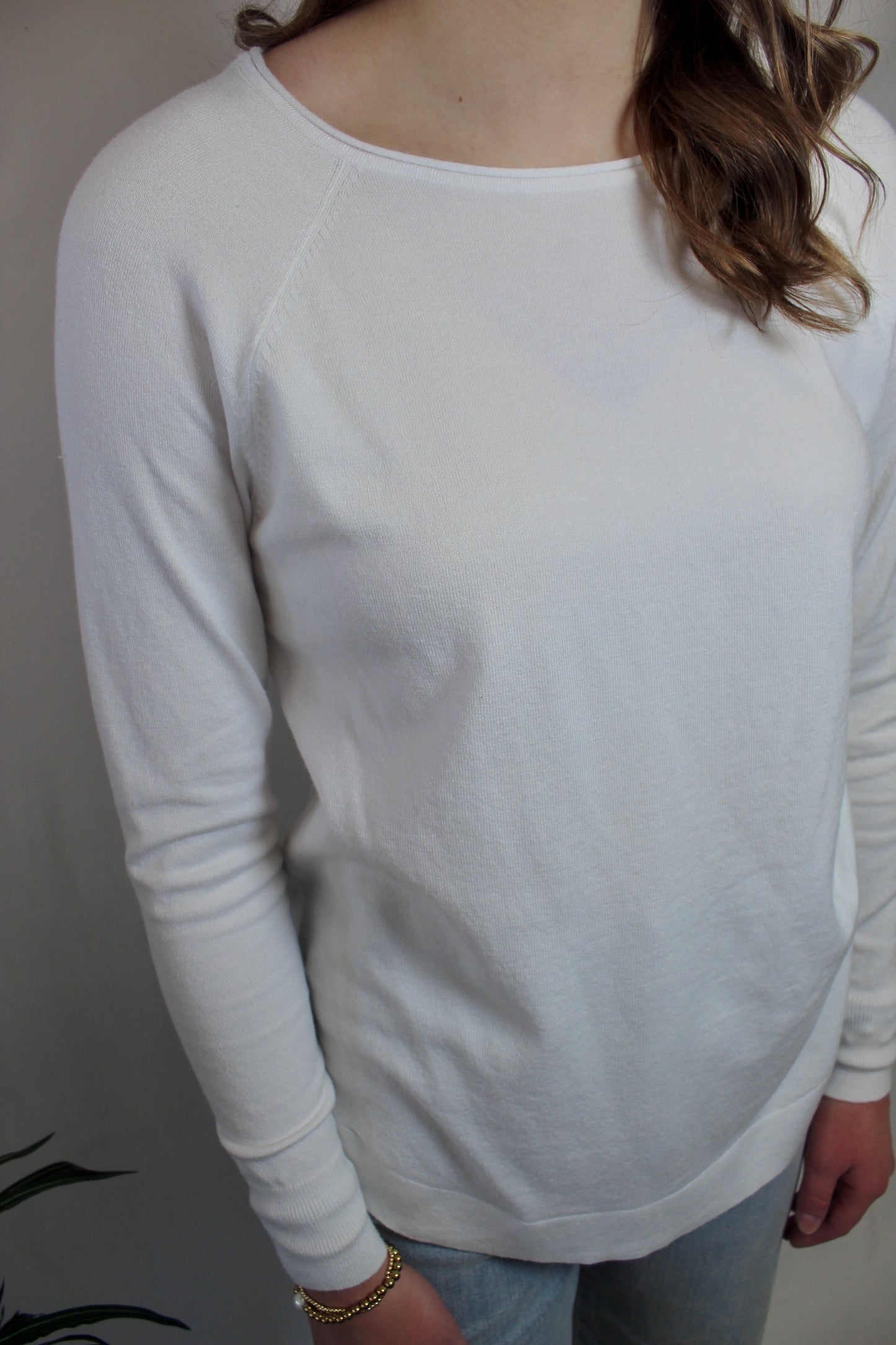 Ava's Almost Cashmere Sweater In Ivory