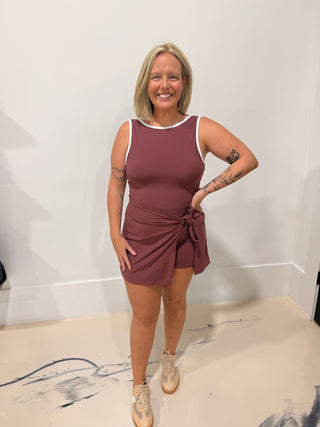 Reluxe Wrap Dress/Rosewood