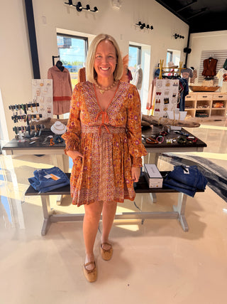Pumpkin Spice Boho Dress