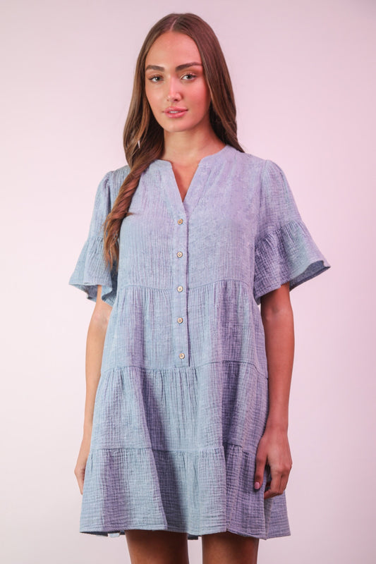 Baby Bell Mini Dress- Denim
