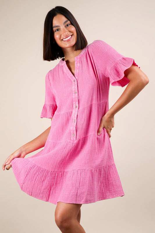 Baby Bell Mini Dress- Pink