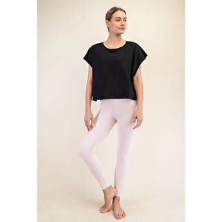 Revolve Open Back Tee-Black