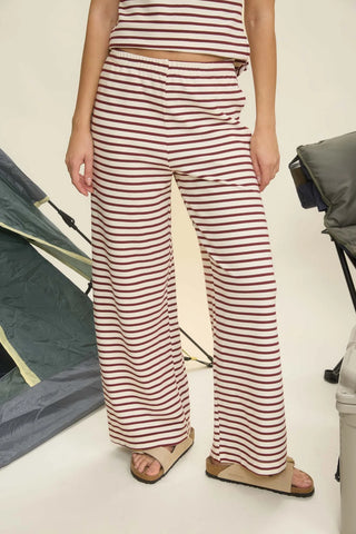 Casual Comfort Knit Pants In Brown