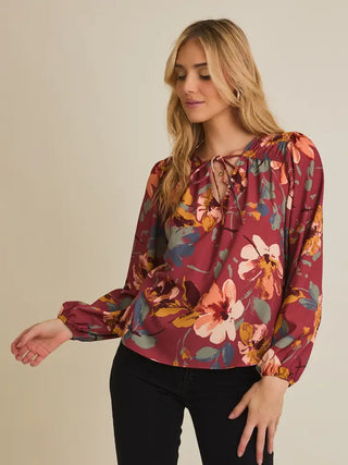 Pumpkin Spice Floral Top