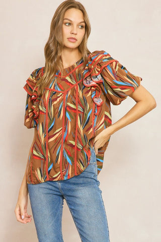 Presley Fall Top- Brown