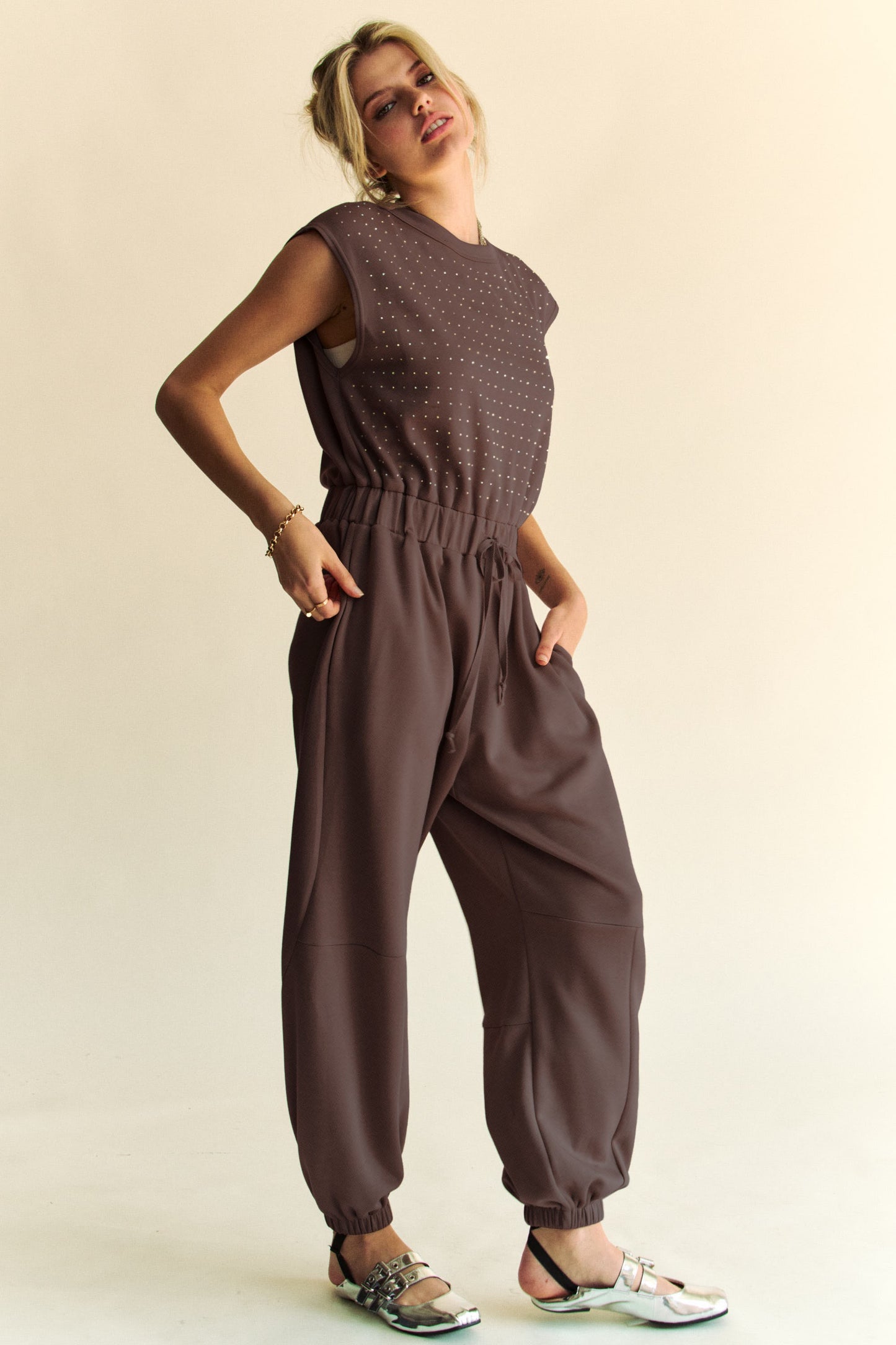 The Attitude Jumpsuit- Brown