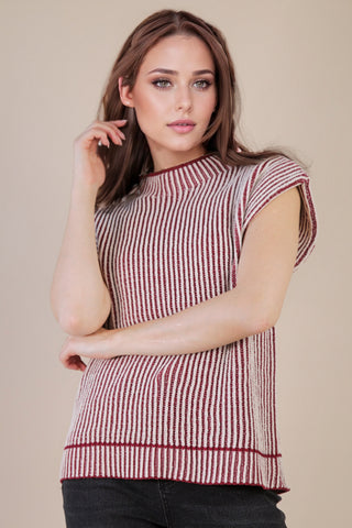 Perfectly Knit Vest- Burgundy