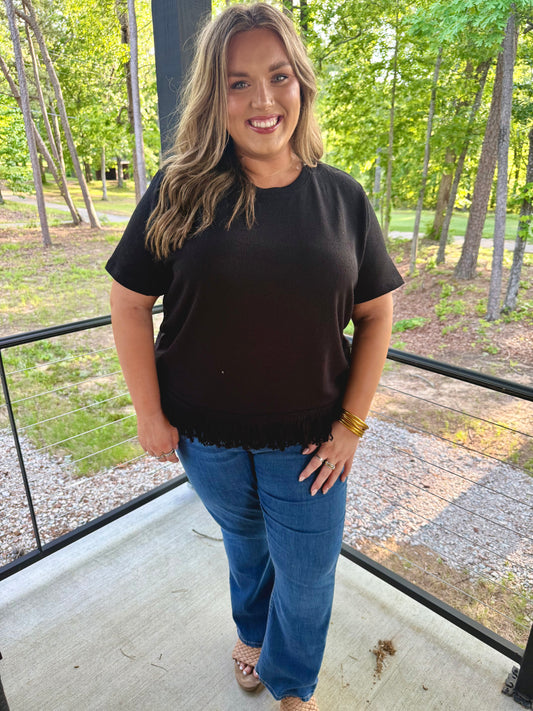 Curvy Fringe Out Top