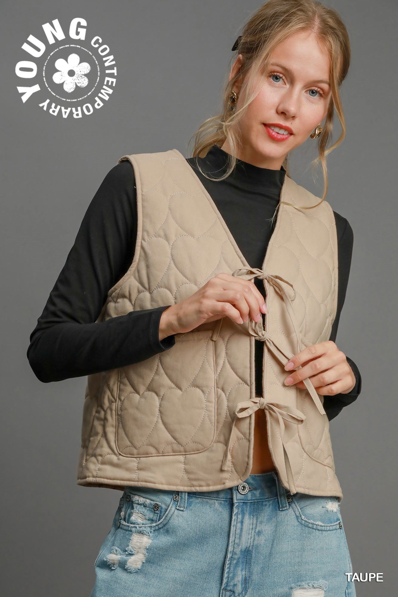 Love Me So Heart Quilted Vest