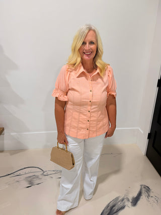 The Pull-on Jean Pant - White