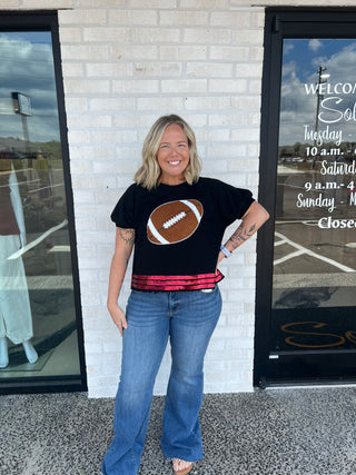 Kickoff Time Sequin Top