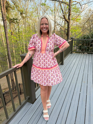 Delta Mini Dress- Pink