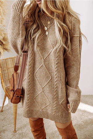 Changing Locations Sweater Dress- Oatmeal