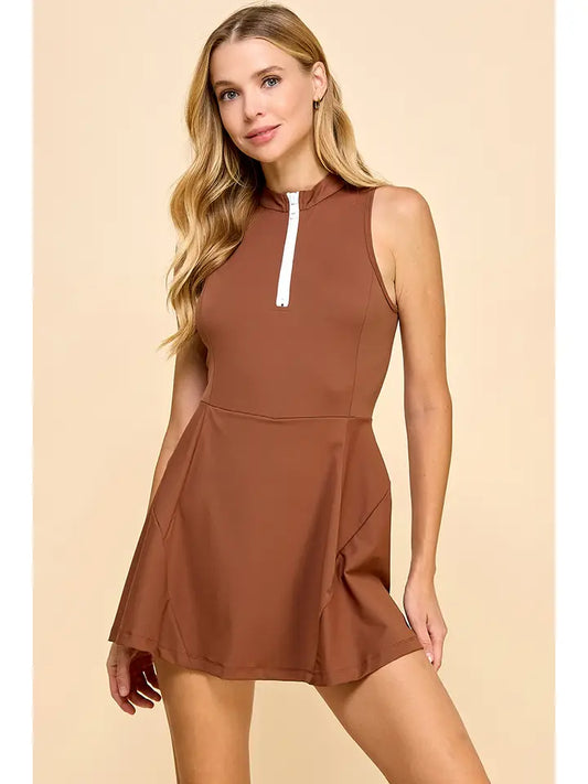 Athletic Dress In Chocolate