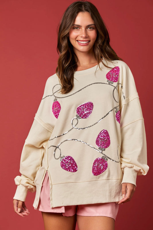 Christmas Time Sequin Sweatshirt