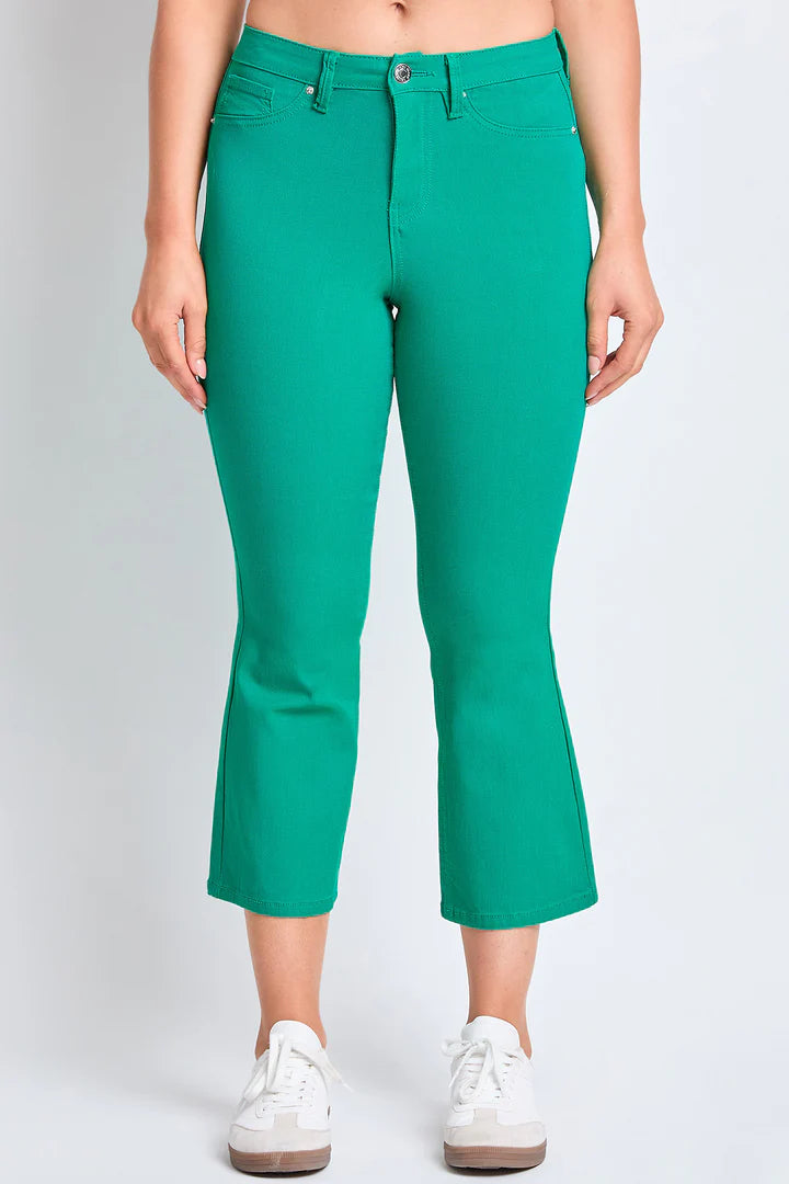 Color Rush YMI Cropped Jeans In Teal