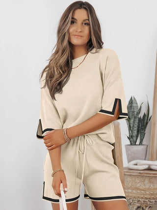 Contrast Trim Set- Apricot