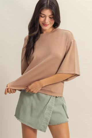 Cruz Basic Top- Dark Taupe