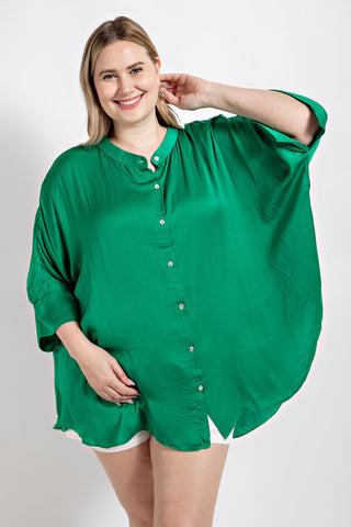 Curvy Done Deal Top- Green