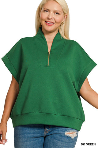 Curvy Scuba Top-Green