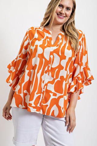 Curvy Wild & Worthy Top- Orange