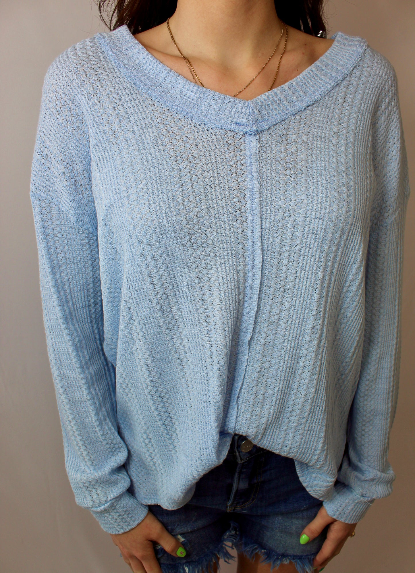 The Ashlynn Top In Blue