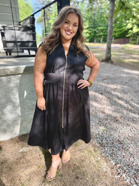 Curvy Date Night Dress In Black