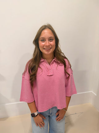 The Campus Classic Top- Pink