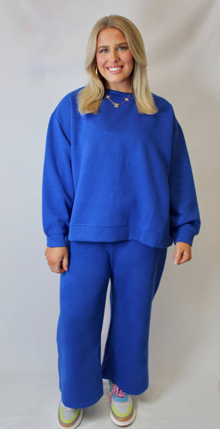 Traveling Together Top In Blue