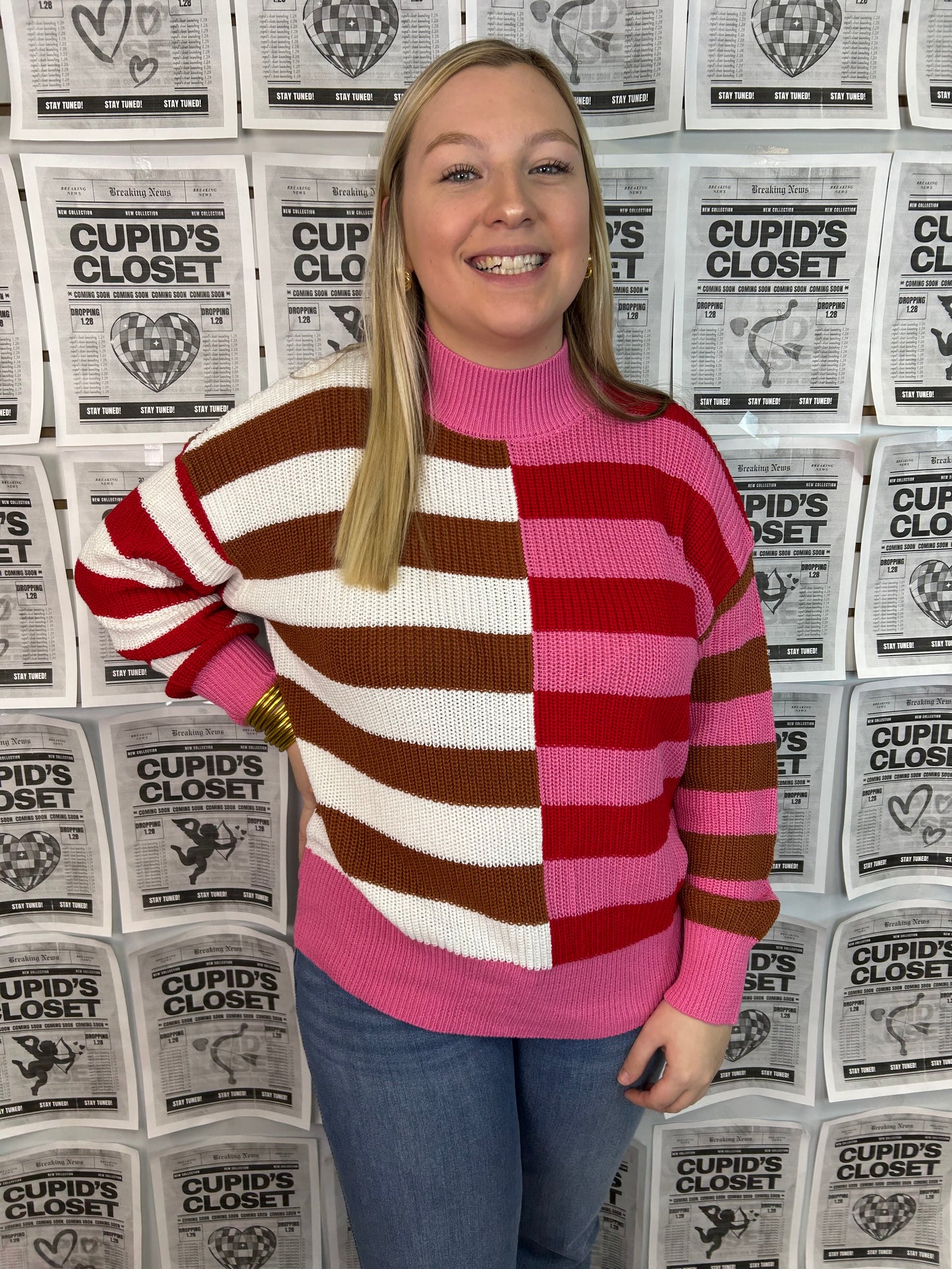 Cupid's Favorite Colorblock Sweater