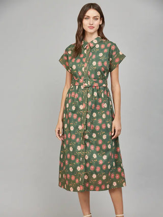 Autumn Bloom Midi Dress