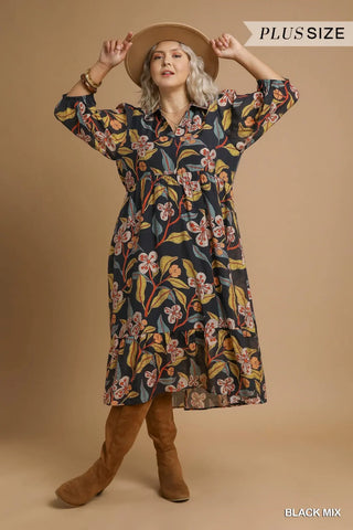 Curvy Free Spirit Dress- Black