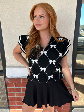 Pretty In Bows Sweater /Black