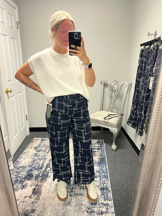 Work Day Pant- Window Pane