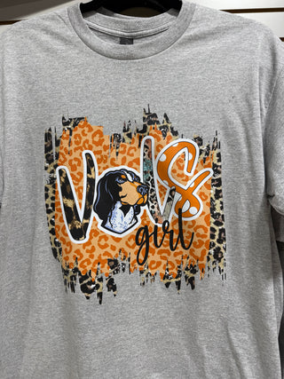 Cheetah Vols Girl Tee