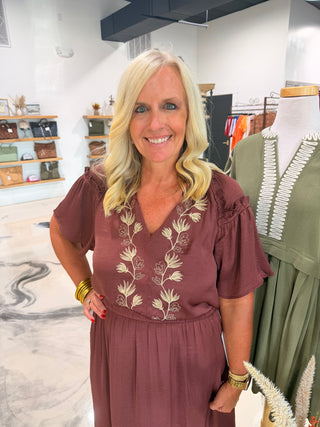 New York Minute Maxi Dress- Wine