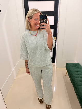 The Scuba Pant Set - Heather Grey