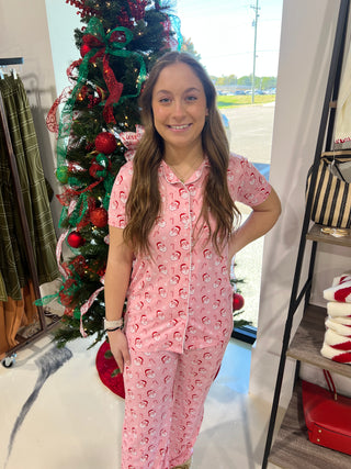 Candy Cane Cutie Pajama Top