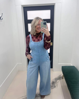 Everyday Icon Overall Jumpsuit- Light Wash