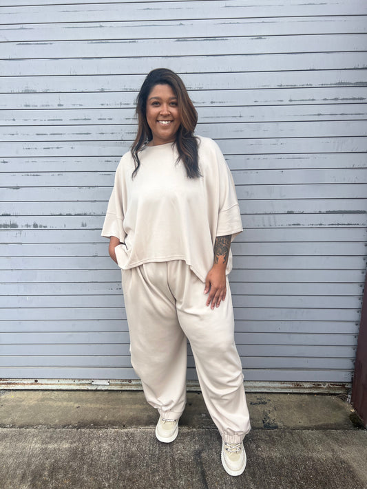 Curvy Neutral Pant Set