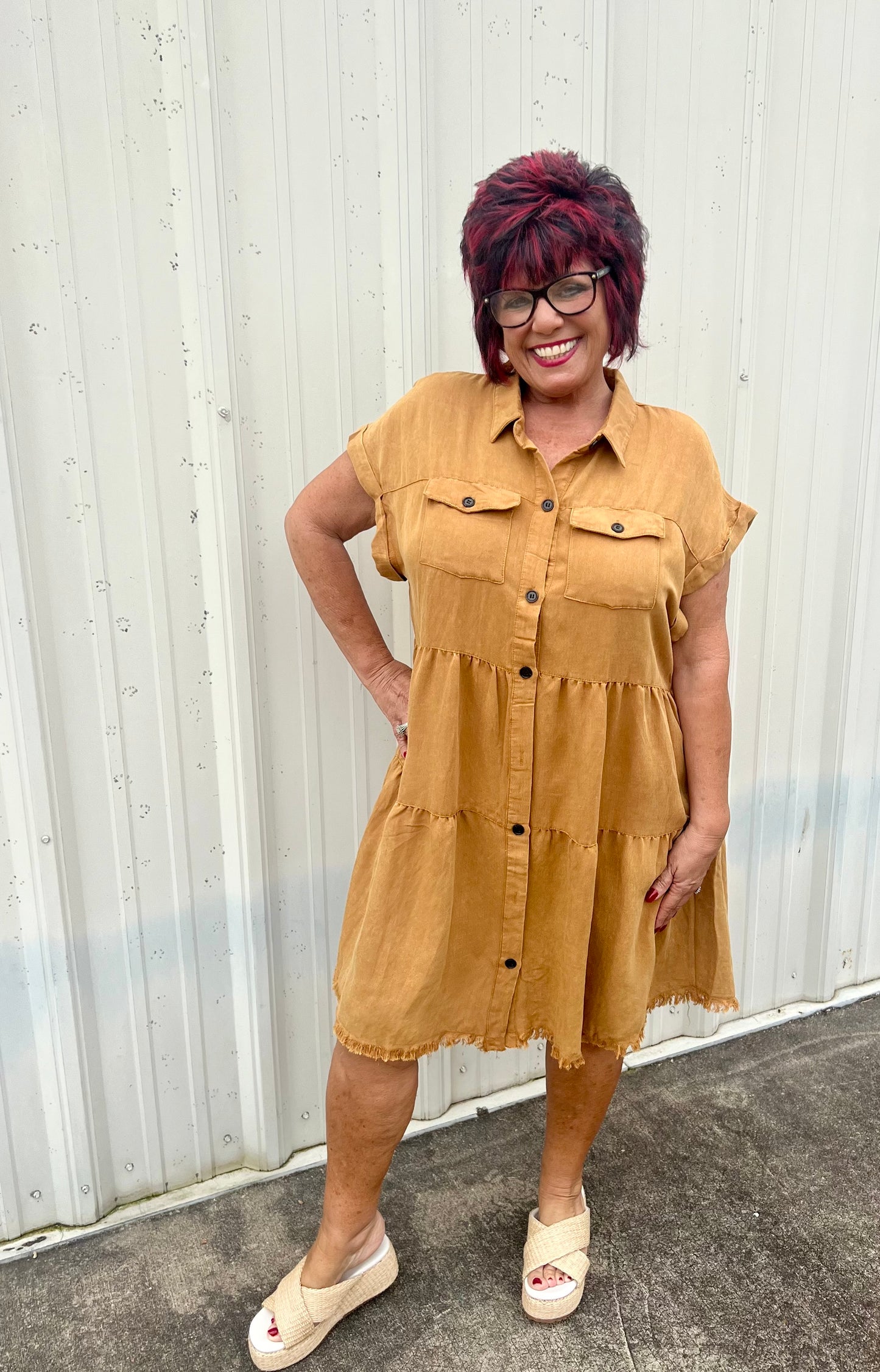 Curvy Sunflower Fields Dress