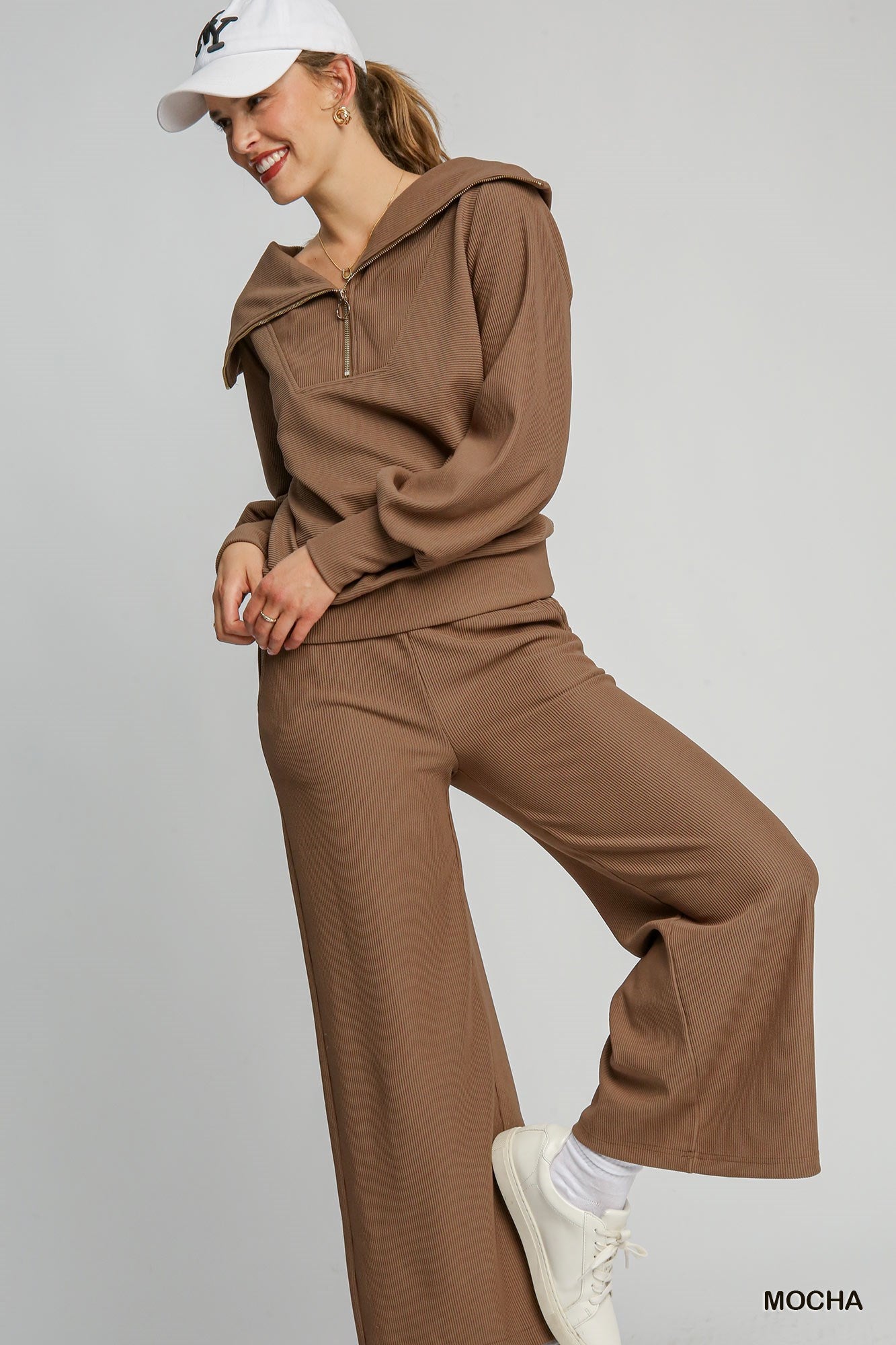 Mostly Mocha Ribbed Knit Pants