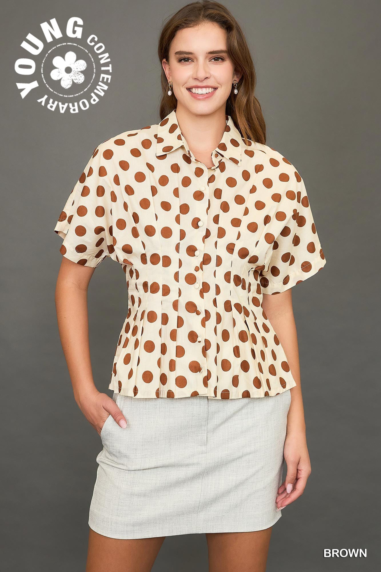 Stella Blouse- Brown