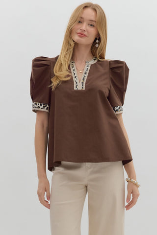 Wild Thoughts Top- Brown