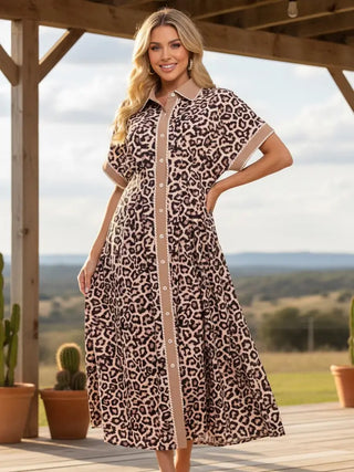 Untamed Grace Midi Dress-Mocha