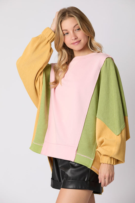 A New Day Sweatshirt In Light Pink