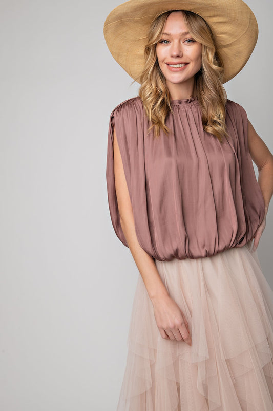 Mulberry Satin Top