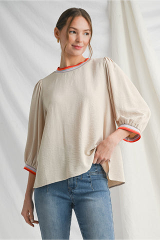 Eleanor Top- Oatmeal