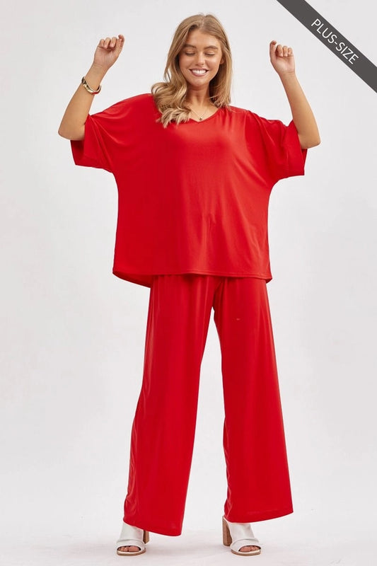 Curvy Cabana Travel Set- Red
